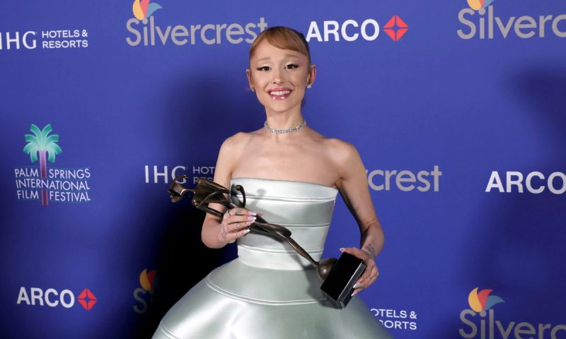 Ariana Grande, winner of the Rising Star Award attends the 36th Annual Palm Springs International Film Festival Film Awards at Palm Springs Convention Center on January 03, 2025 in Palm Springs, California.