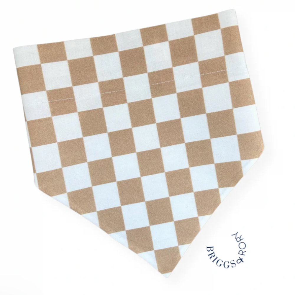 Briggs &amp; Rory Handmade Pet Bandanas, Checkered Dog Bandana ($16)