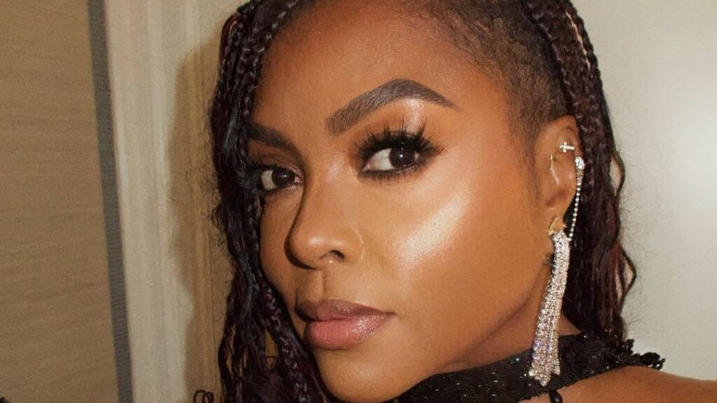 Taraji P. Henson with braids and manga lashes