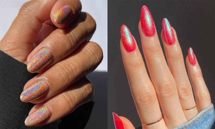 glitter nails