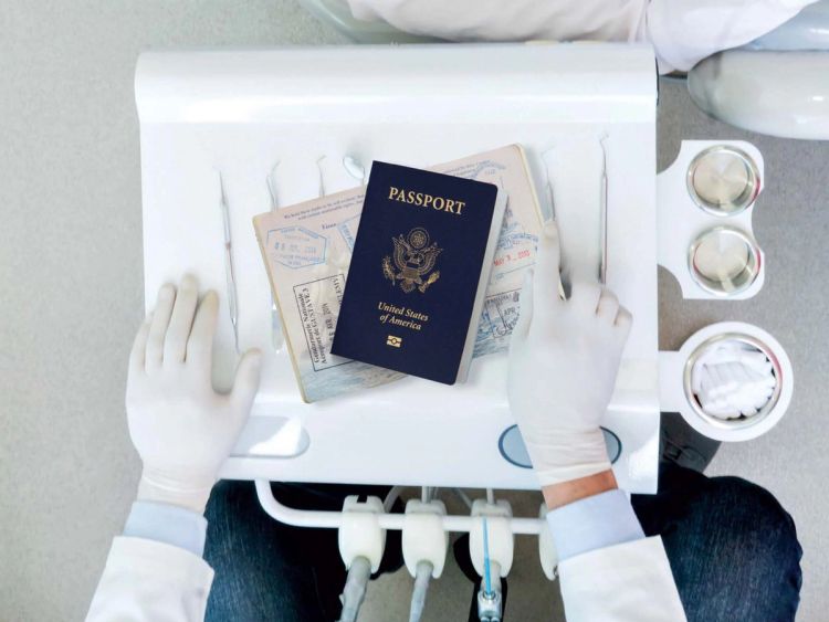 passports on dental tray