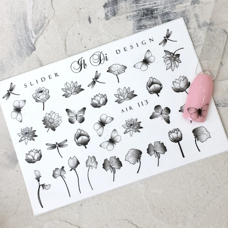 IBDI Butterfly and Flower Nail Decals ($4)