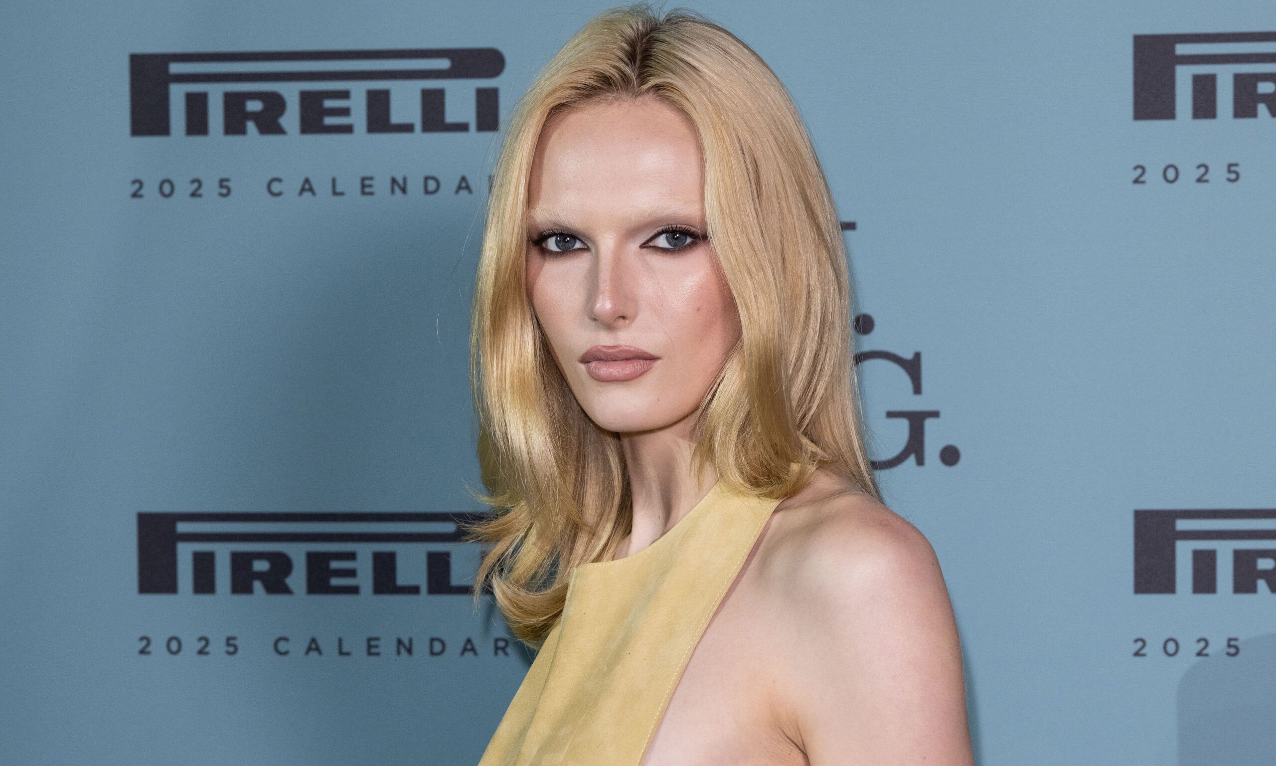 Alex Consani attends the "2025 Pirelli Calendar VIP Gala" at Natural History Museum on November 12, 2024 in London, England.