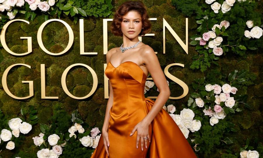 Zendaya attends the 2025 Golden Globe Awards at The Beverly Hilton on January 05, 2025 in Beverly Hills, California.