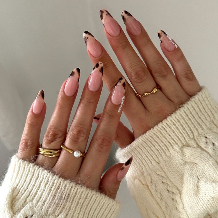 Tortoiseshell French Manicure