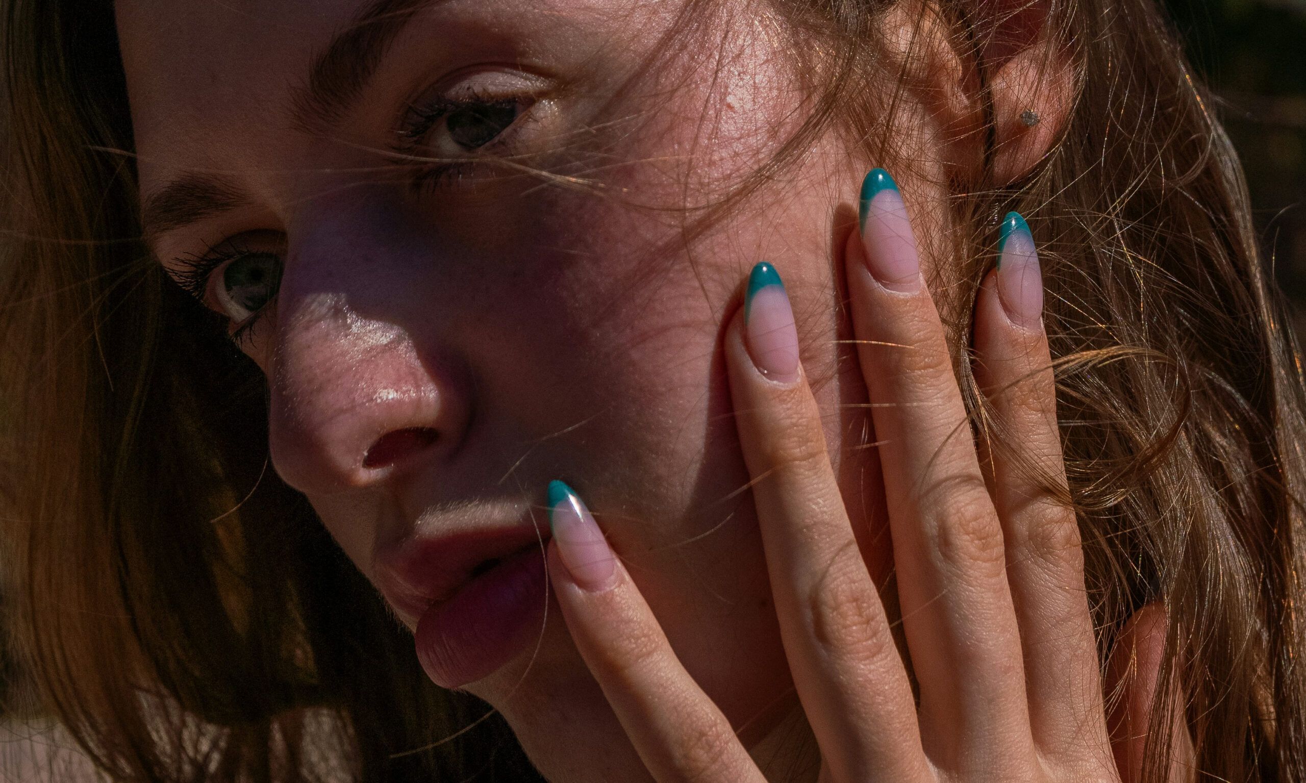 blue nails for spring