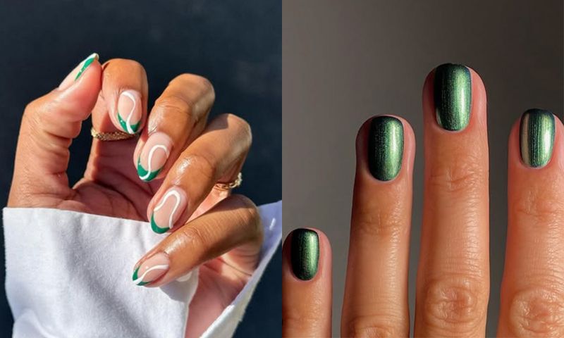 emerald nail ideas