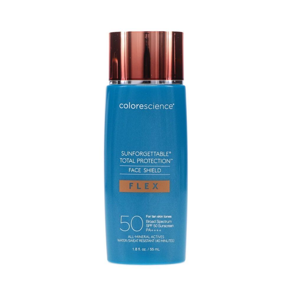 A container of Colorescience Sunforgettable Total Protection Face Shield Flex SPF 50