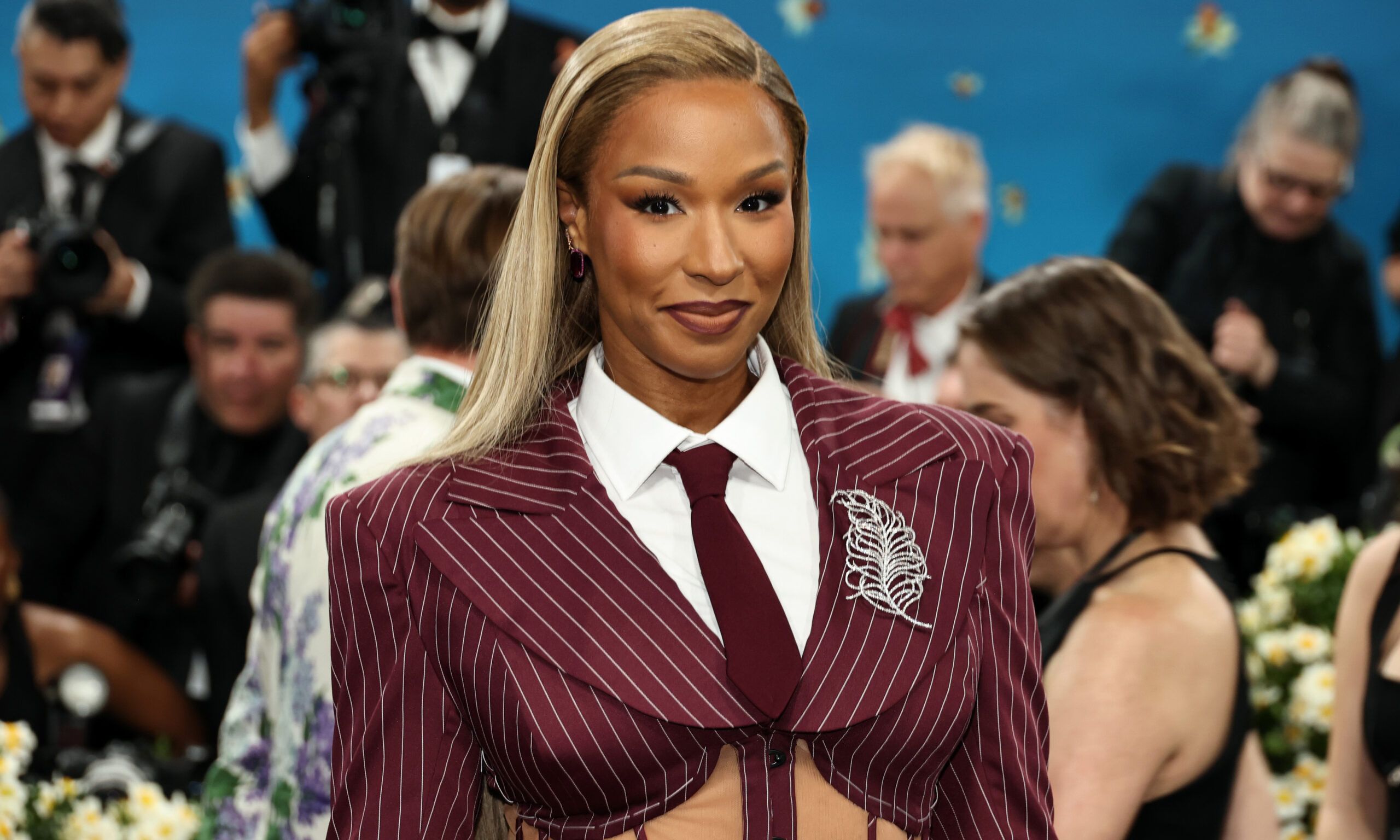 Savannah James attends the 2025 Met Gala Celebrating "Superfine: Tailoring Black Style" at Metropolitan Museum of Art on May 05, 2025 in New York City.