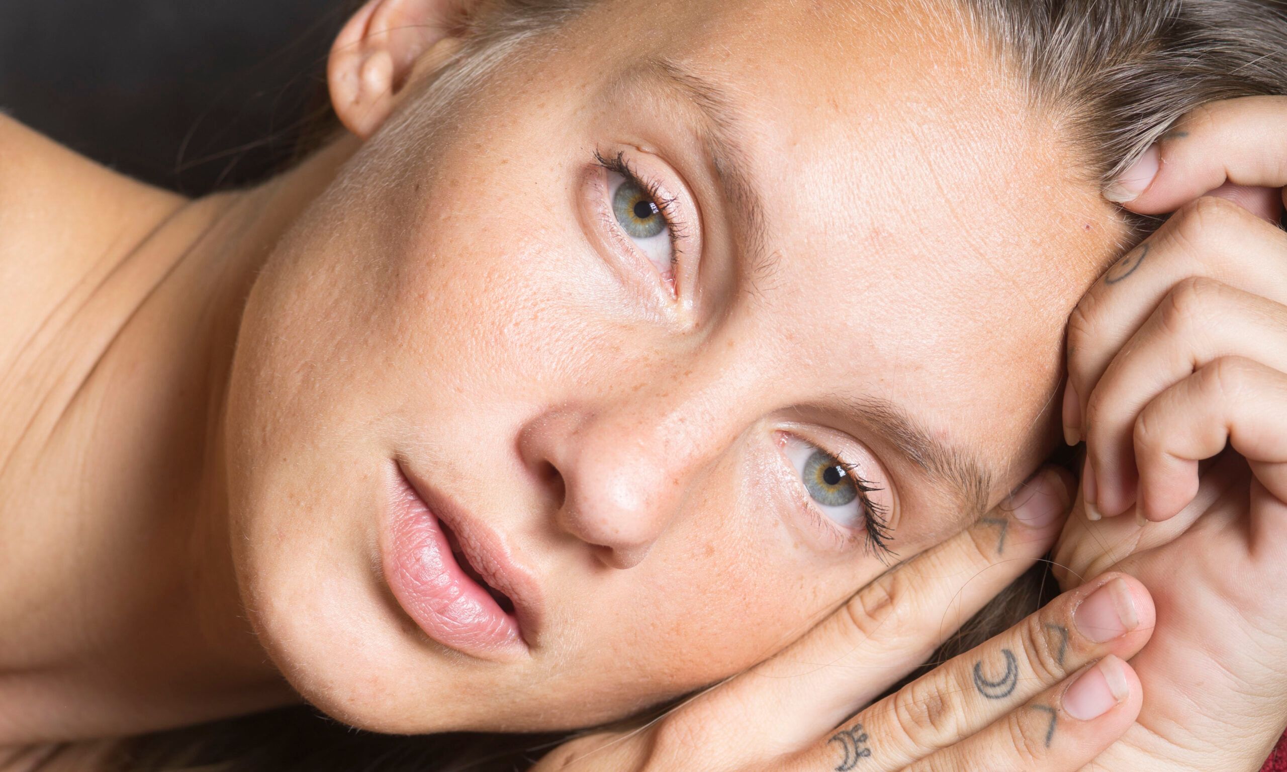 Beautiful Young Woman Facial Portrait