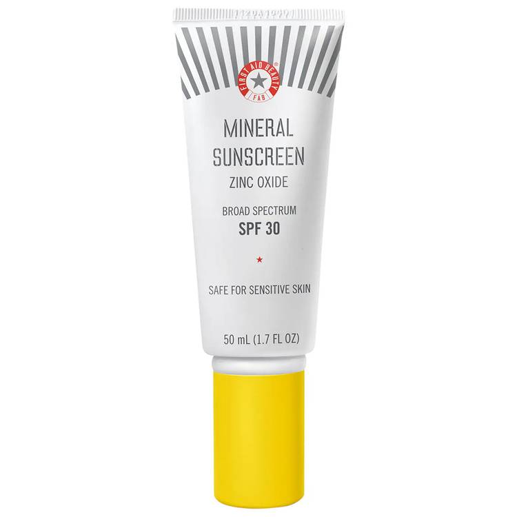 First Aid Beauty Mineral Sunscreen Zinc Oxide Broad Spectrum SPF 30 ($28)