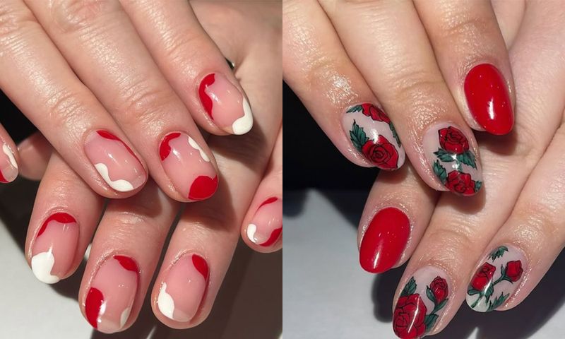red nail designs