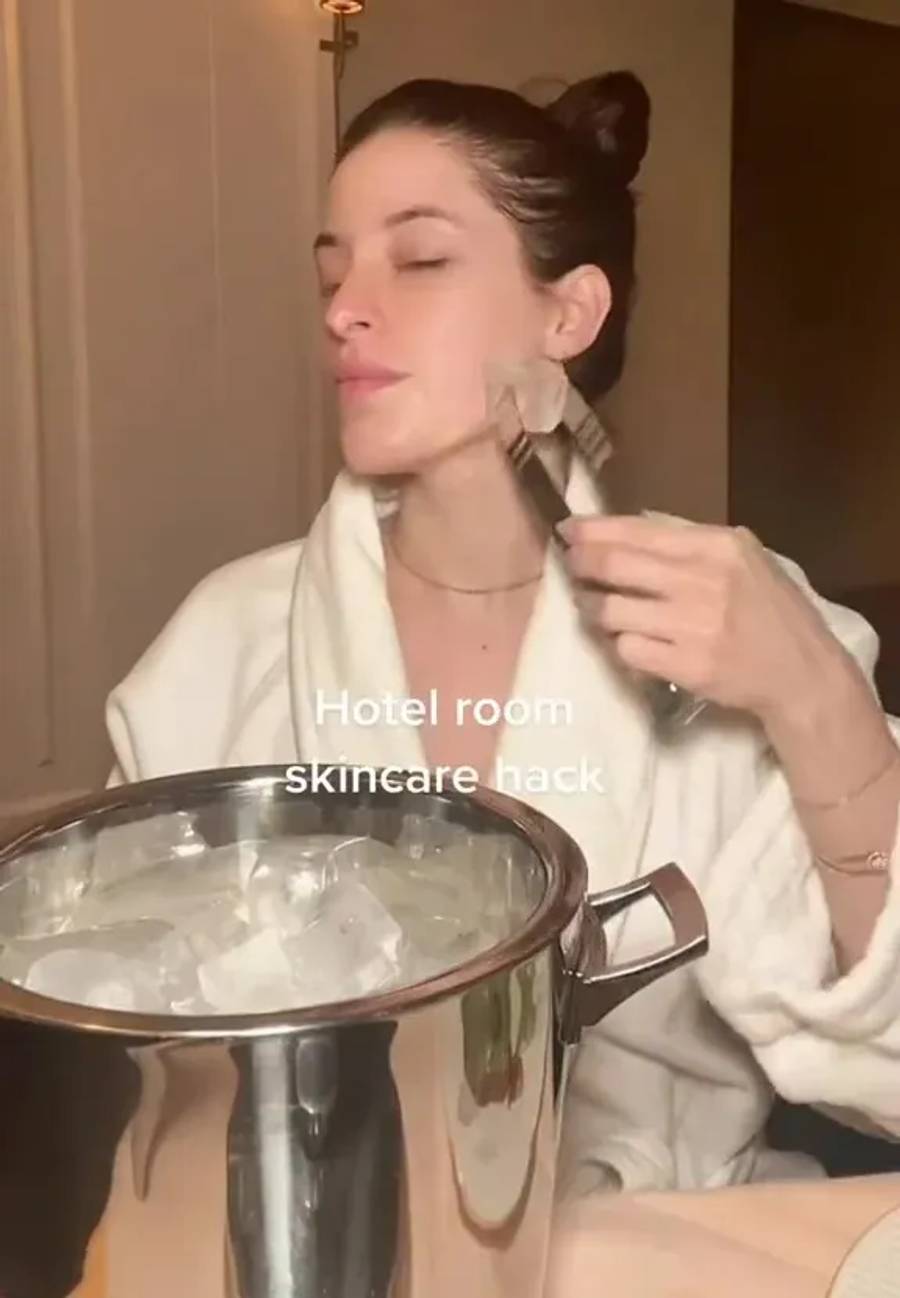 ice machine skincare hack