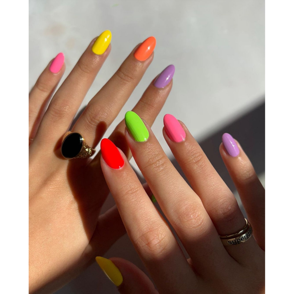 Skittles nails