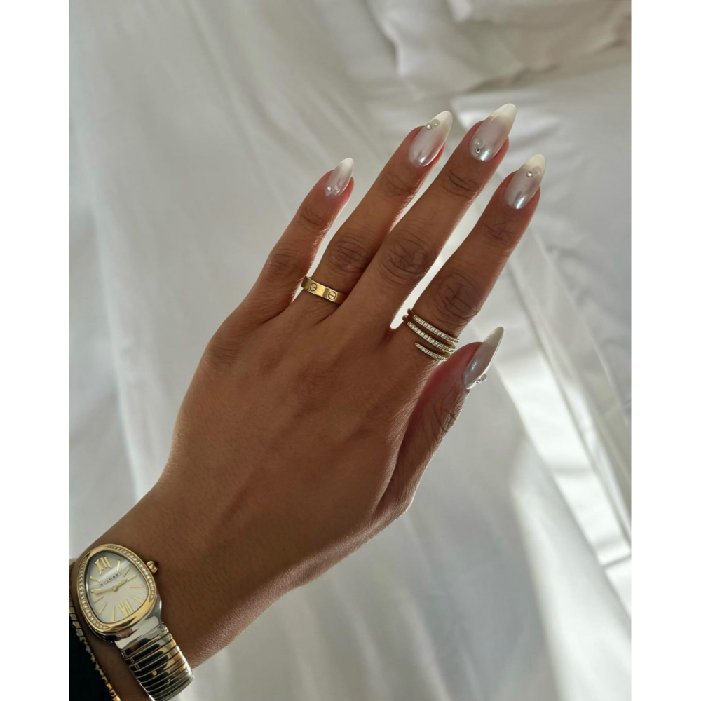 Glazed Donut French Manicure