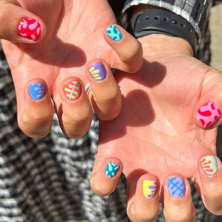 Funky Short Nails