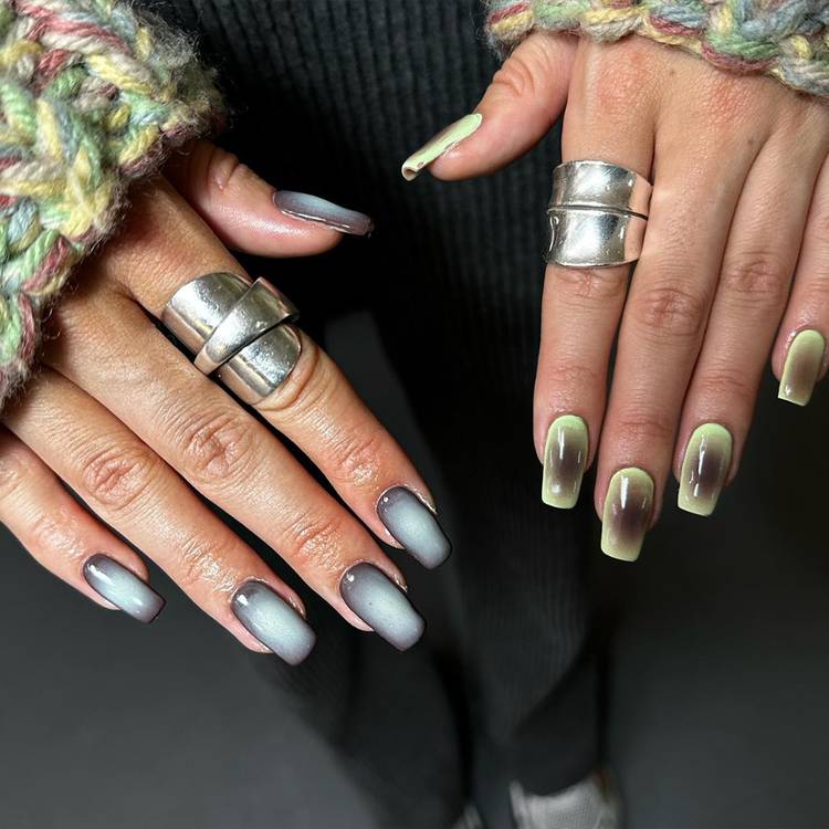 Square Aura Nails