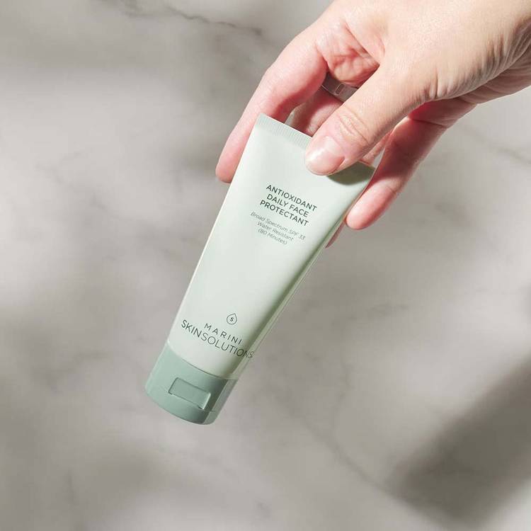 Marini SkinSolutions Bioglycolic Face Cleanser ($44) and Antioxidant Daily Face Protectant SPF 33 ($61)