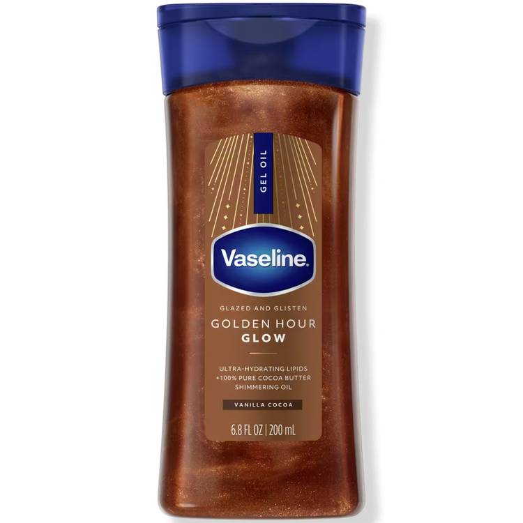 Vaseline Glazed and Glisten Golden Hour Glow Shimmering Oil 