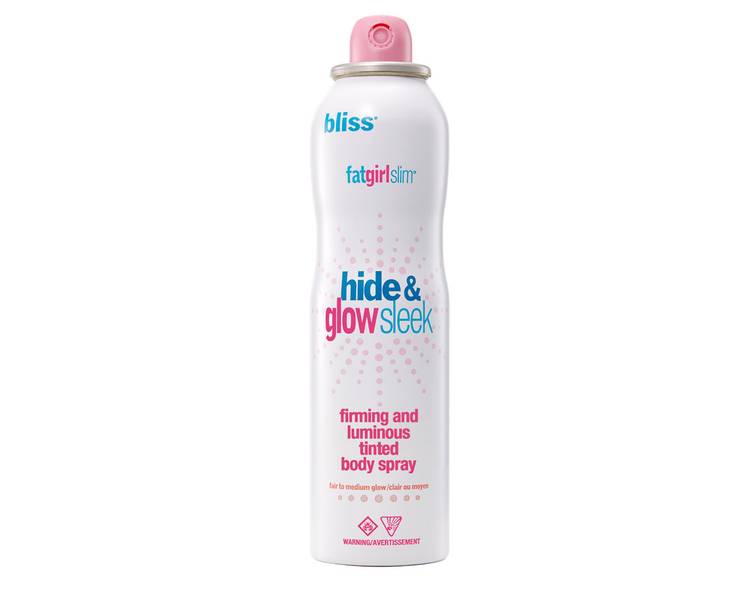 bliss fatgirlslim hide & ‘glow’ sleek firming tinted body spray