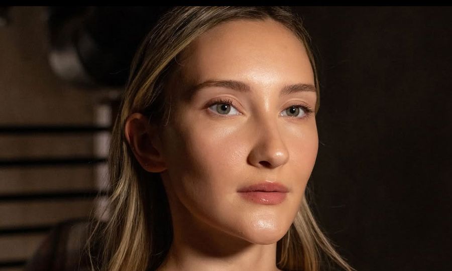 woman with satin skin