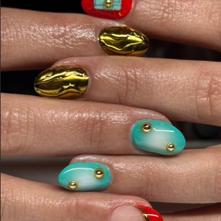 Red and Teal