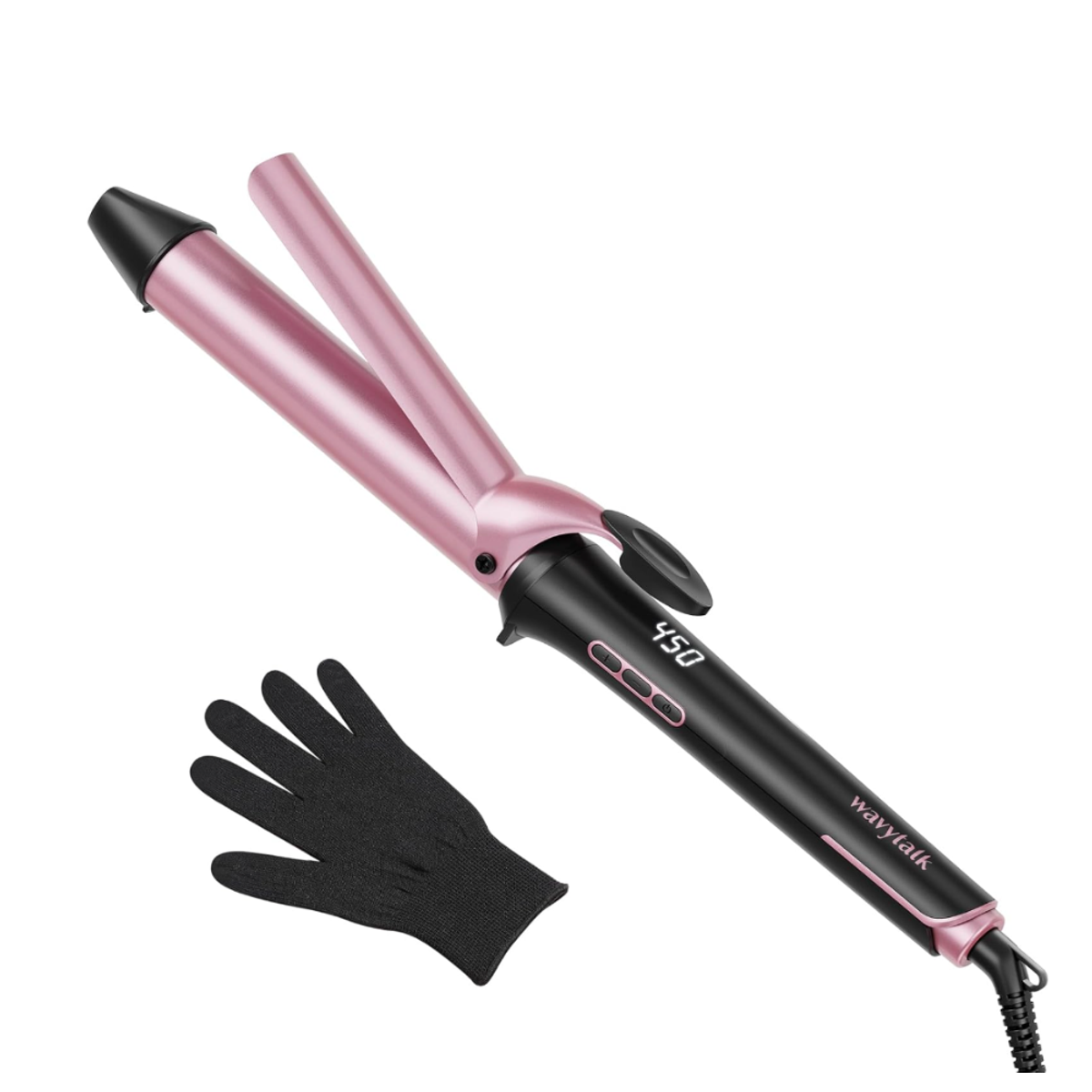 Wavytalk 1 1/4" Curling Iron + Heat Resistant Glove