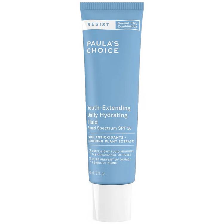 Paula’s Choice Youth-Extending Daily Hydrating Fluid SPF 50 ($39)