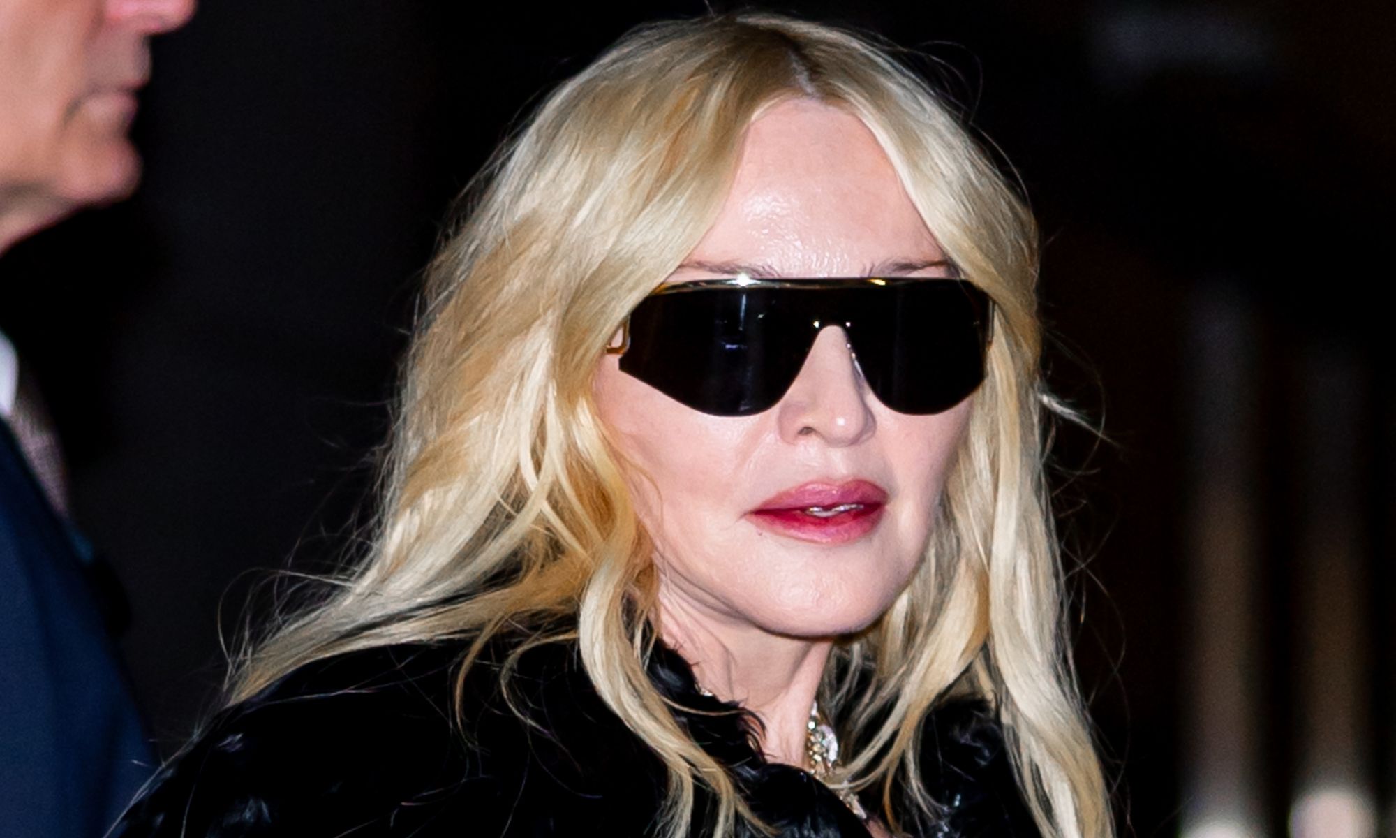 Madonna is seen in Midtown on October 01, 2024 in New York City.