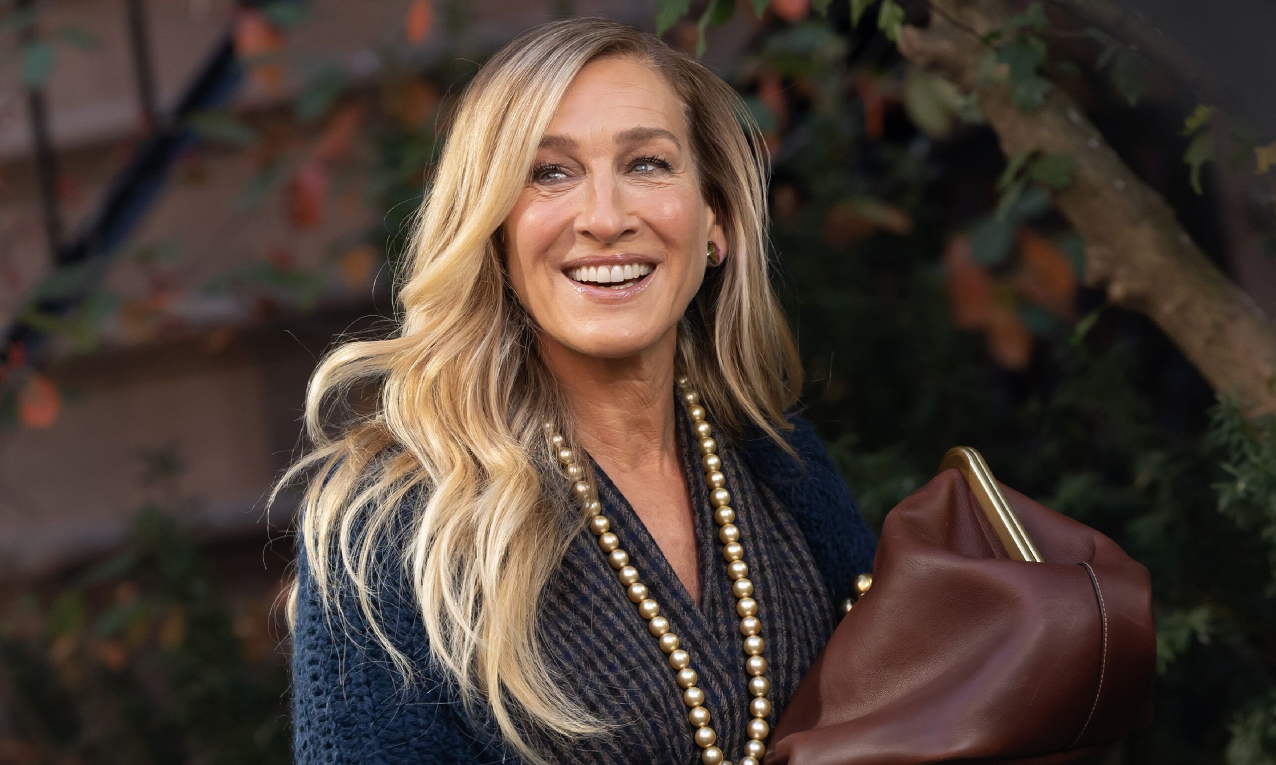 Sarah Jessica Parker is seen on the set of 'And Just Like That' on October 28, 2024 in New York, New York.