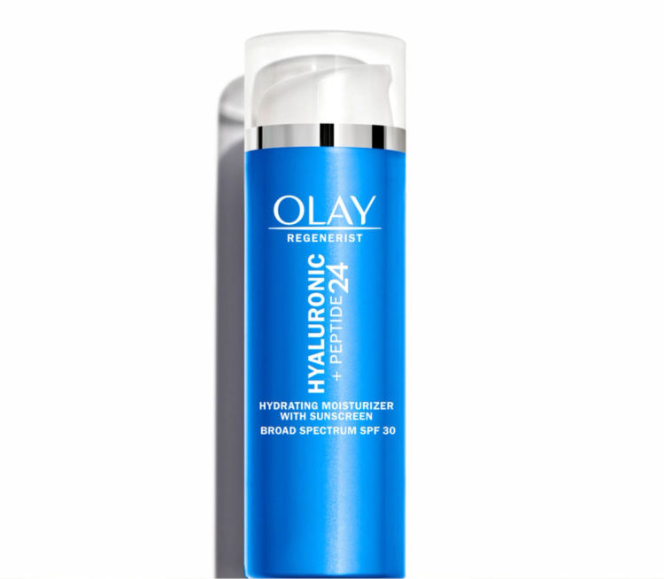 Olay Hyaluronic Hydrating Facial Moisturizer with Sunscreen SPF 30 ($30)