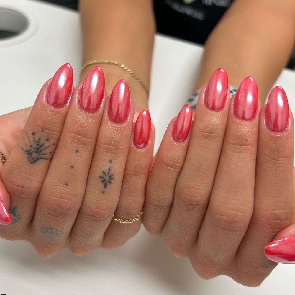 Red Chrome Nails
