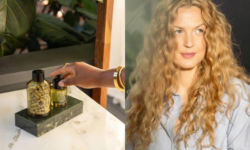 Highbrow Hippie hair products and model