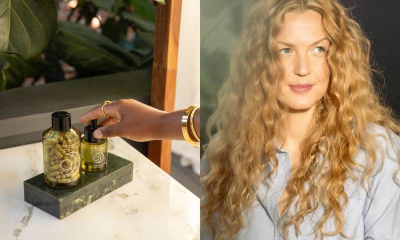 Highbrow Hippie hair products and model
