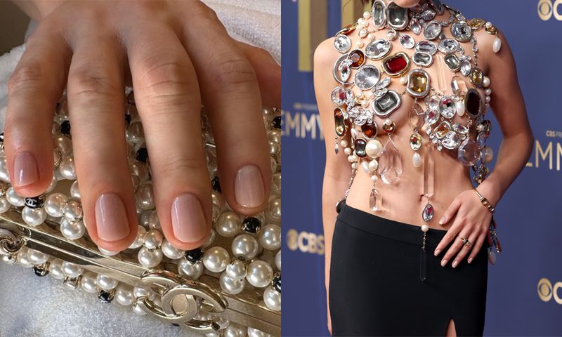 princess nails at the 2025 Emmy Awards