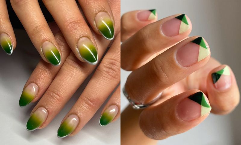 green-themed nail art manicures for St. Patrick's Day