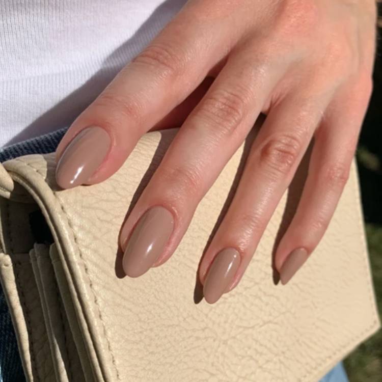 Milky brown nails
