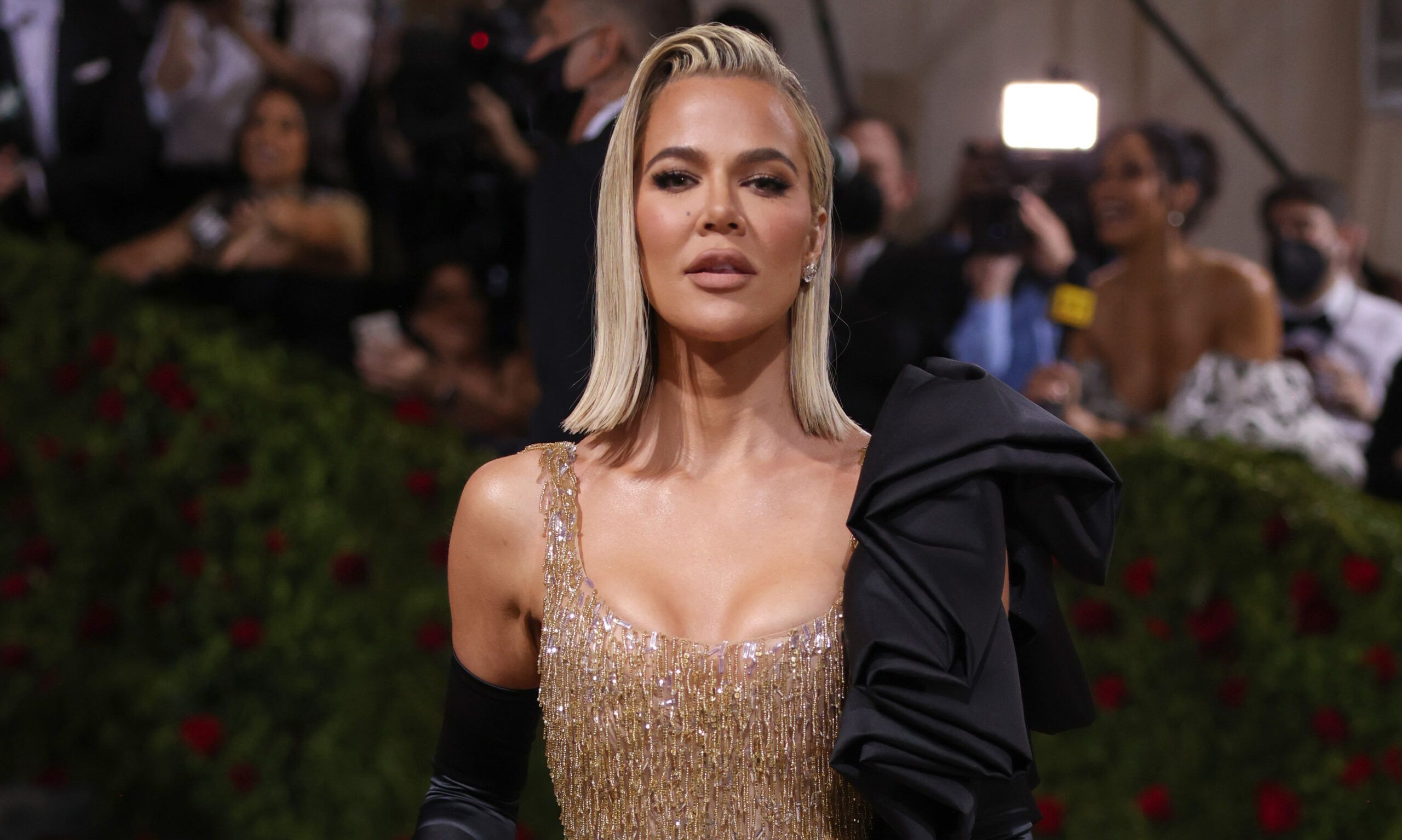 Khloé Kardashian attends The 2022 Met Gala Celebrating "In America: An Anthology of Fashion" at The Metropolitan Museum of Art on May 02, 2022 in New York City.