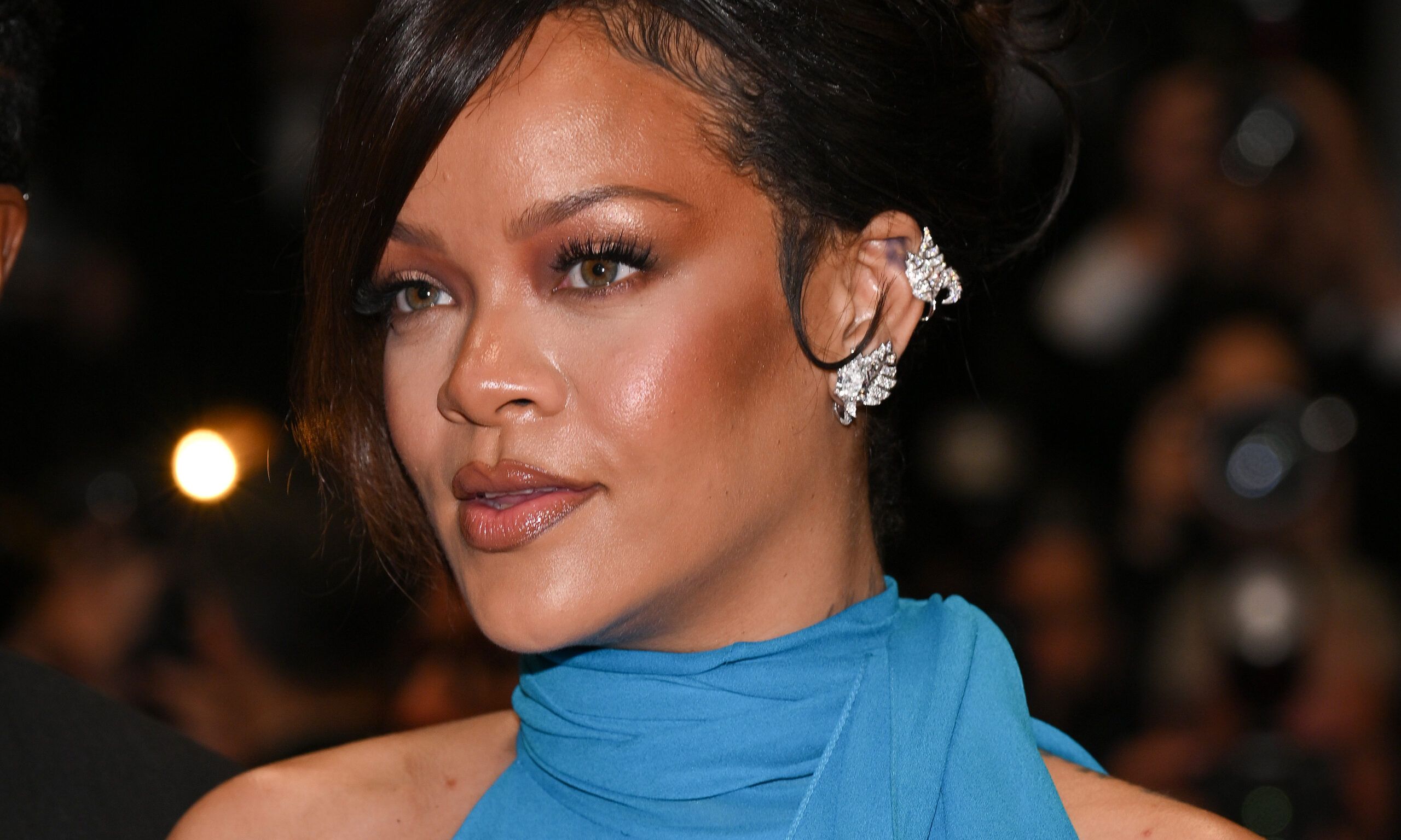 Rihanna attends the "Highest 2 Lowest" red carpet at the 78th annual Cannes Film Festival at Palais des Festivals on May 19, 2025 in Cannes, France.