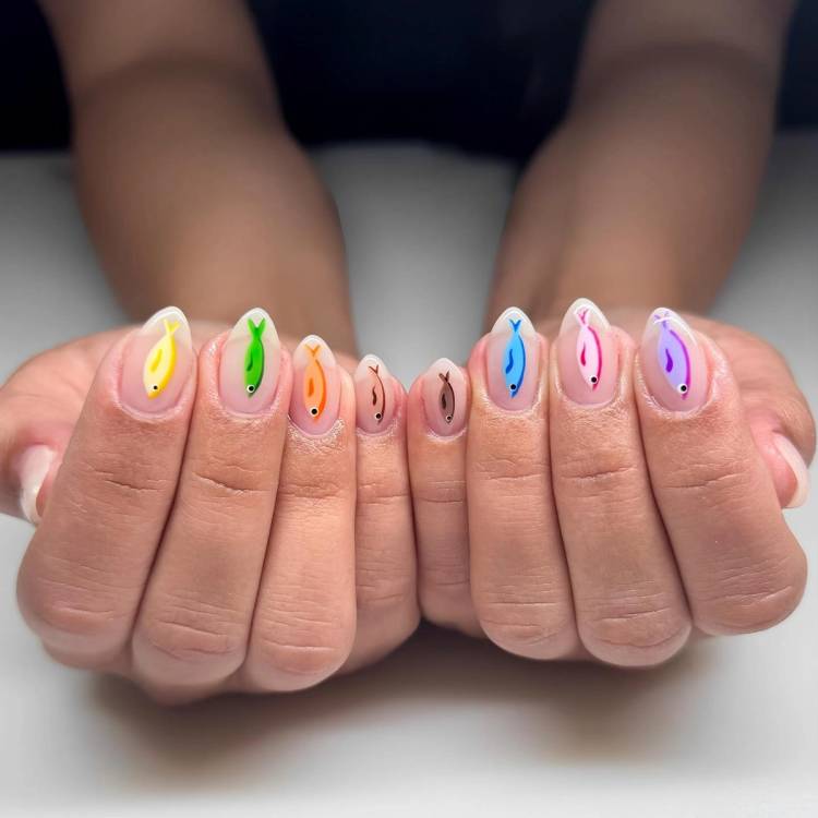 colorful sardine nails