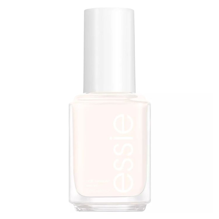 Essie Marshmallow nail polish, a sheer milky-white shade featured in Rachel Zoe’s Essie Chief Color Director debut.
