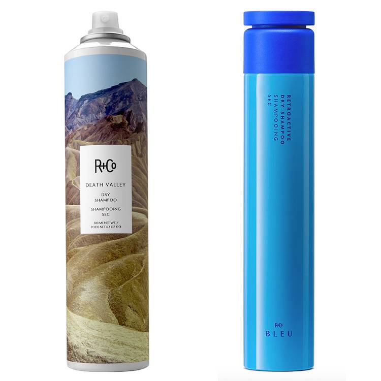 R+Co Death Valley Dry Shampoo ($37) and R+Co Bleu Retroactive Dry Shampoo ($52)