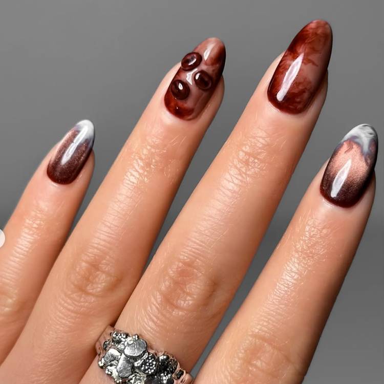 Espresso Martini nails