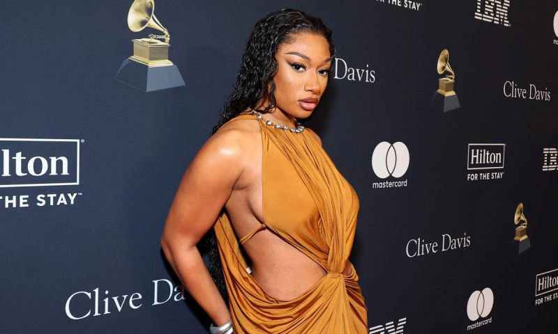 Megan Thee Stallion attends the Pre-GRAMMY Gala &amp; GRAMMY Salute to Industry Icons Honoring Jon Platt at The Beverly Hilton on February 03, 2024 in Los Angeles, California.
