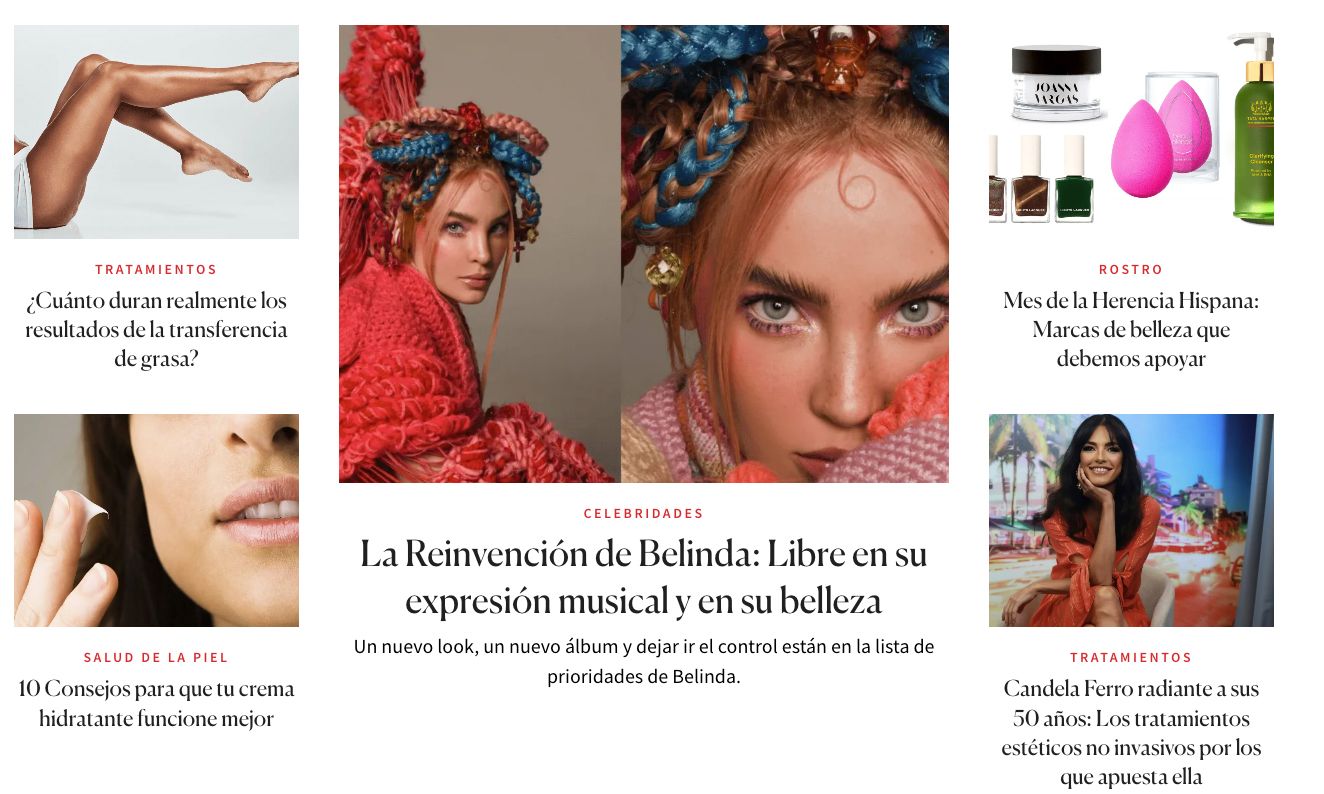 NewBeauty en Espanol site