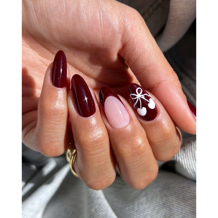 Dark Cherry Nails