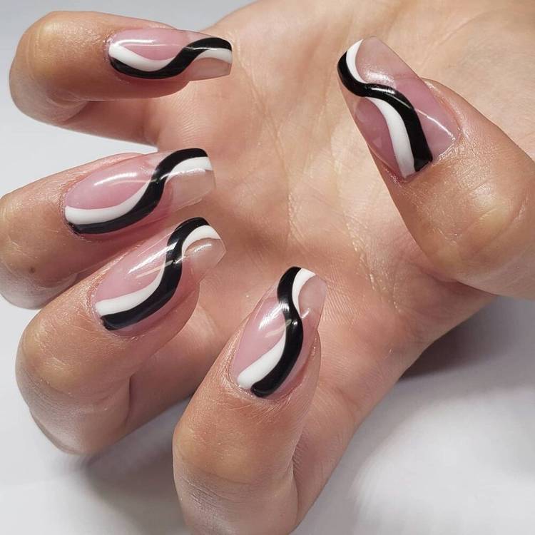 Black &amp; White Swirls
