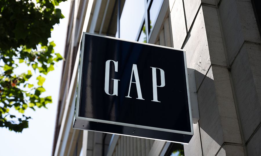 GAP storefront sign on exterior of retail building, San Francisco, California, August 29, 2025.