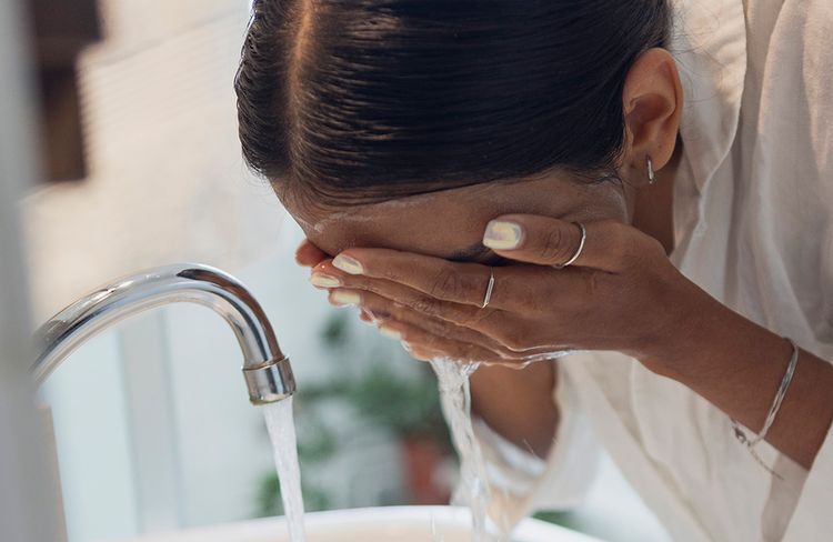 Gently cleanse with a gentle cleanser