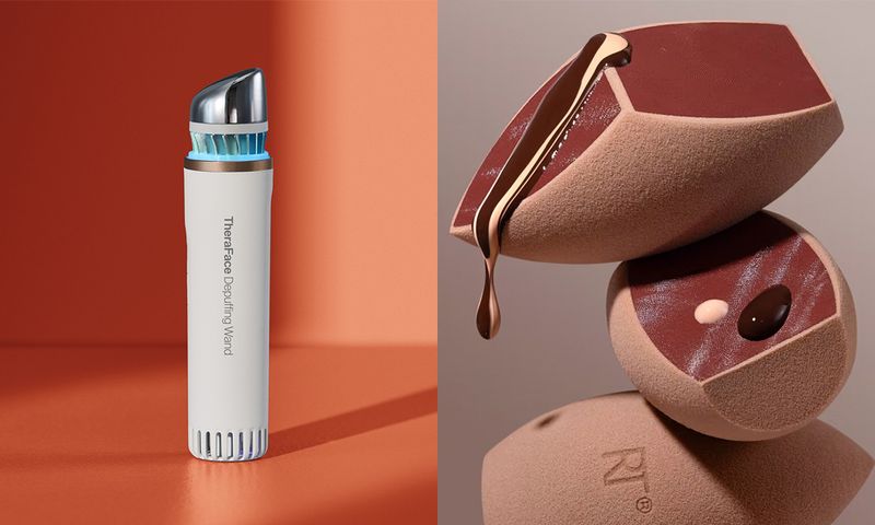 side by side images of beauty tools